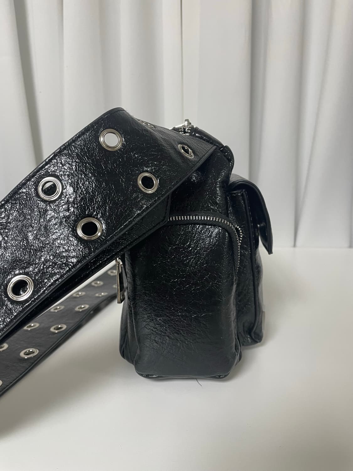 블랙 퍼플 가방 상품이미지4