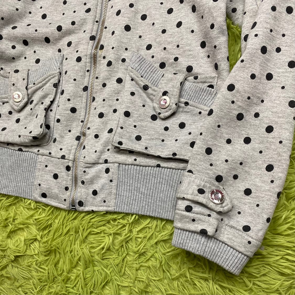 세실 맥비 폴카 도트 풀 집 후드 자켓 상품이미지4