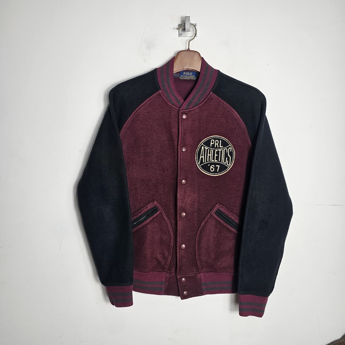 M 폴로67  prl 바시티 자켓 레글런 상품이미지1
