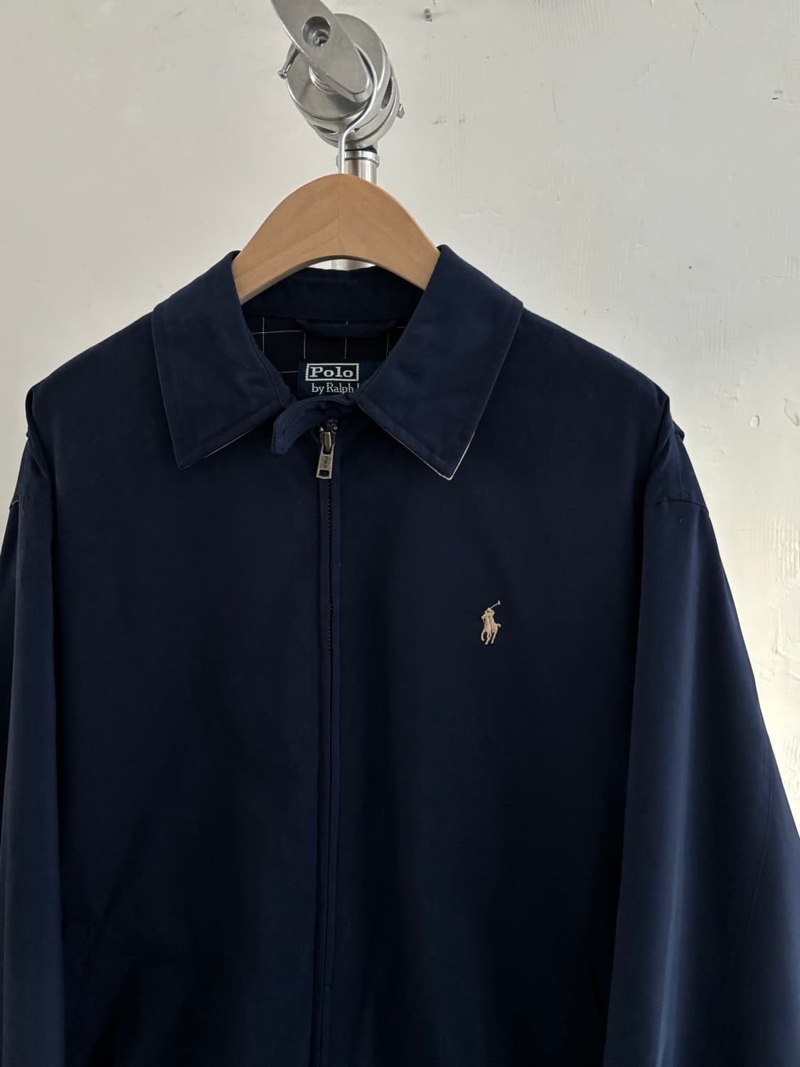  Polo 폴로 랄프로렌 네이비 안감체크 폴리쉘 헤링턴 자켓  상품이미지3
