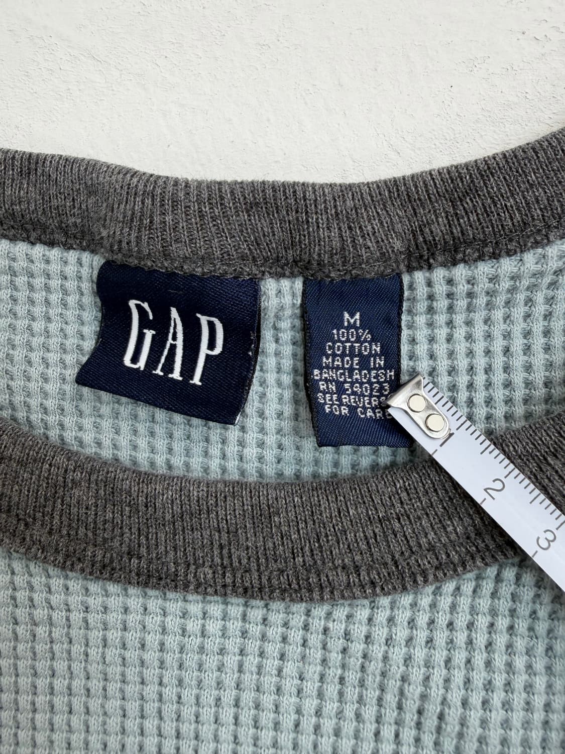 90s Gap Thermal Tee (dusty blue) 상품이미지3