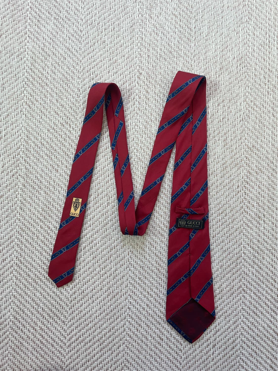 Gucci 구찌 홀스빗 스트라이프 실크 넥타이 상품이미지3