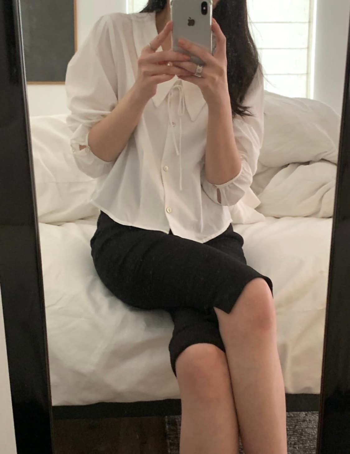 웨어웨더 리본 블라우스 상품이미지2