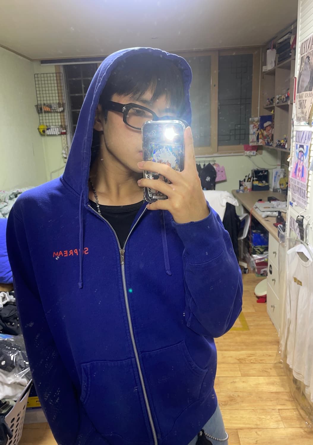 올드 슈프림 후드집업 후디 M 상품이미지1