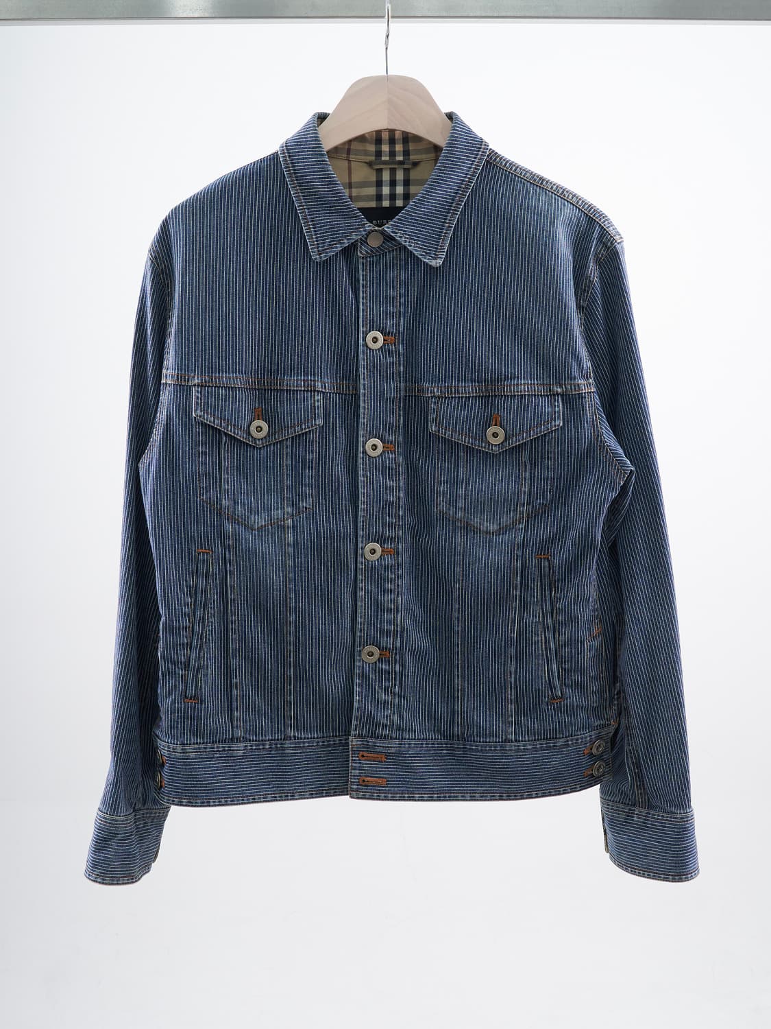 Burberry 블랙라벨 스트라이프 데님 자켓 상품이미지3