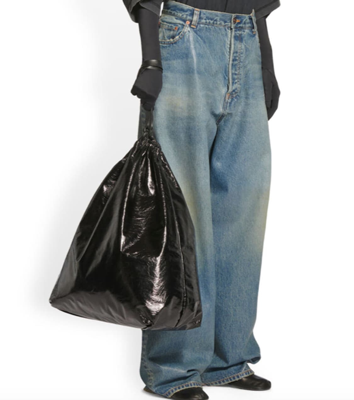 발렌시아가 블루 코팅 라지 배기 소프트 데님 s 상품이미지3
