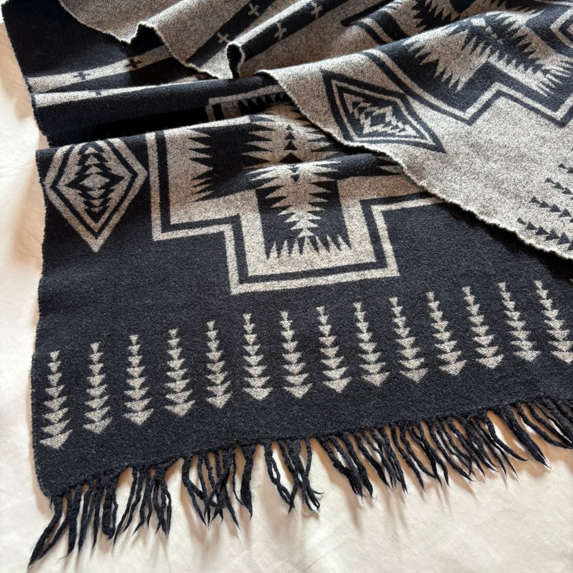 USA PENDLETON 치마요 나바호 리버서블 버진울 머플러 상품이미지8