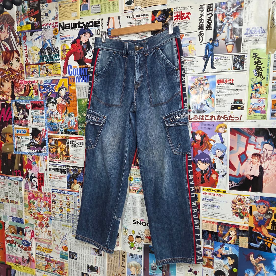 마자플라바 사이드 라인 투포켓 데님 카고 팬츠 상품이미지1