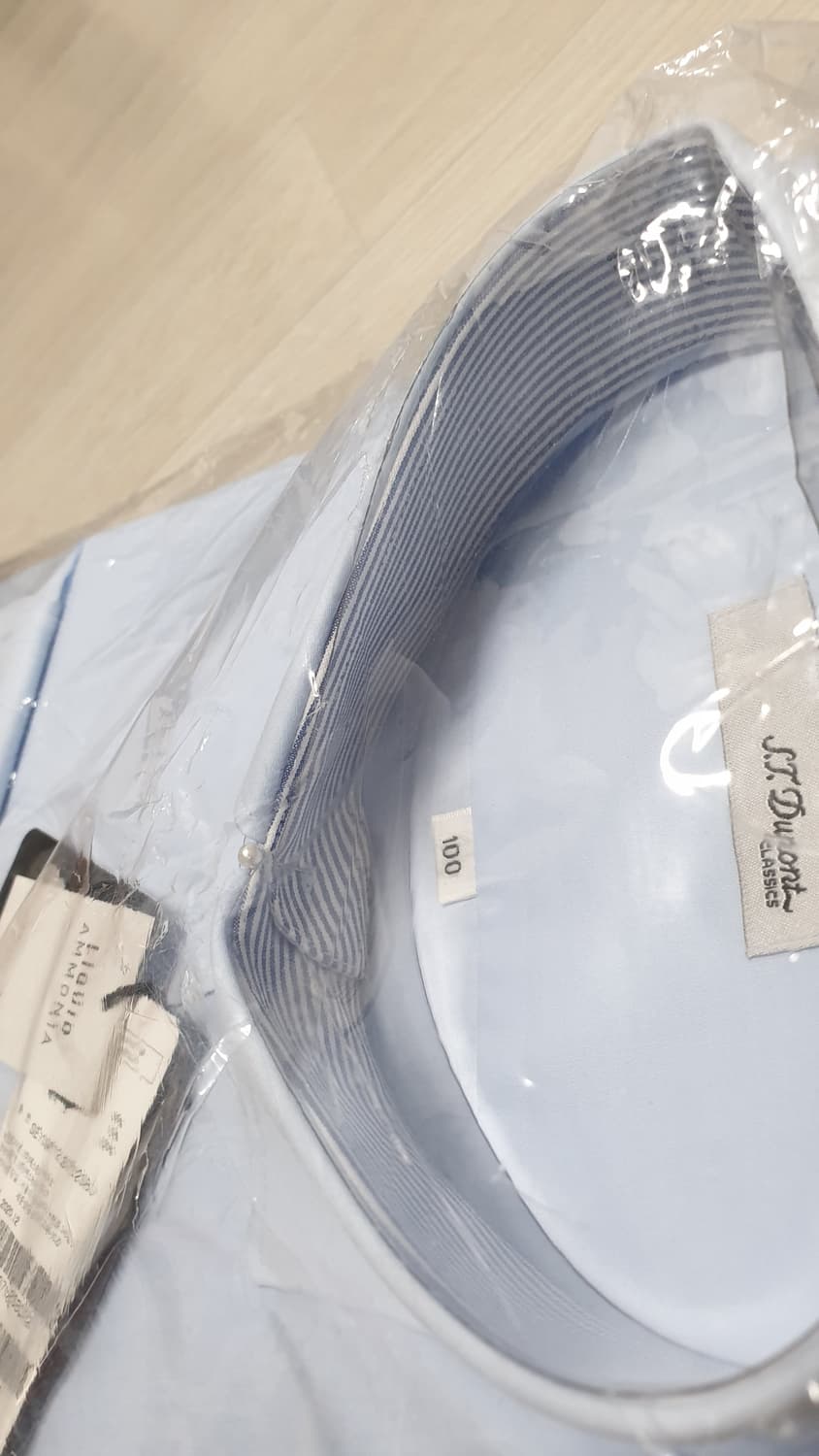 S.T. Dupont 남성 와이셔츠 스카이블루 100 새상품입니다 상품이미지7