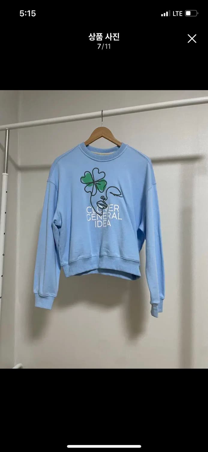 (새상품급)제너럴아이디어 스카이블루 맨투맨 상품이미지6