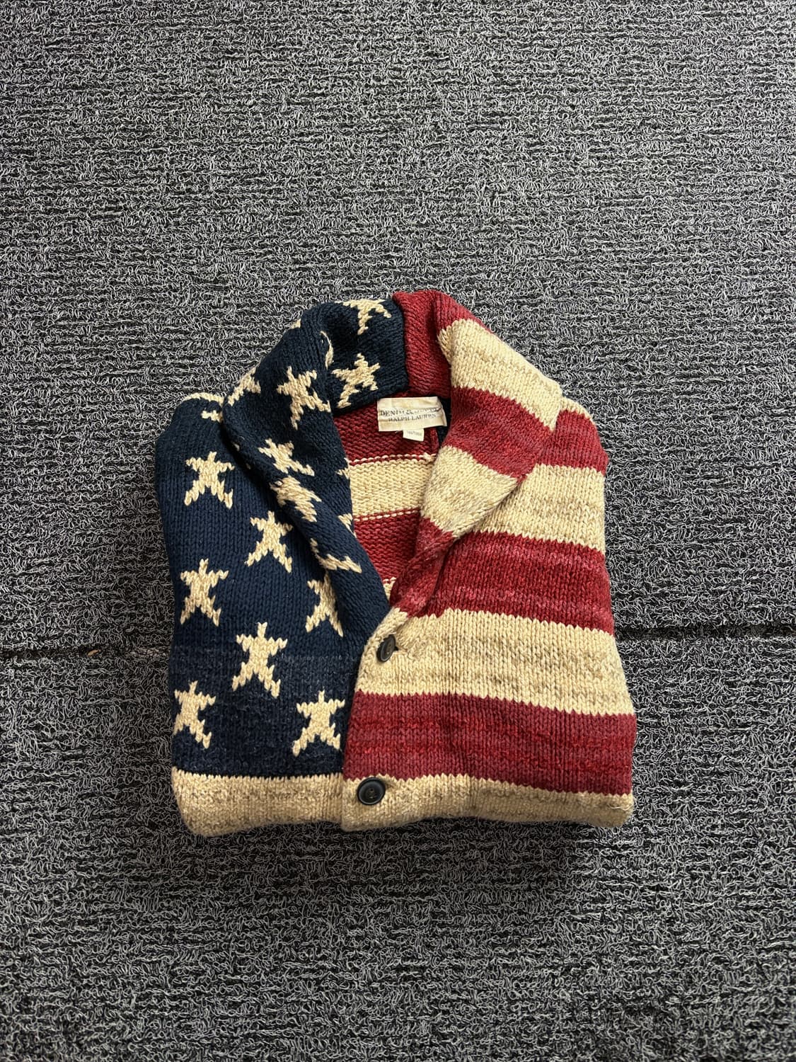 폴로 랄프로렌 데님엔서플라이 성조기 숄카라 니트 가디건 2604 상품이미지1