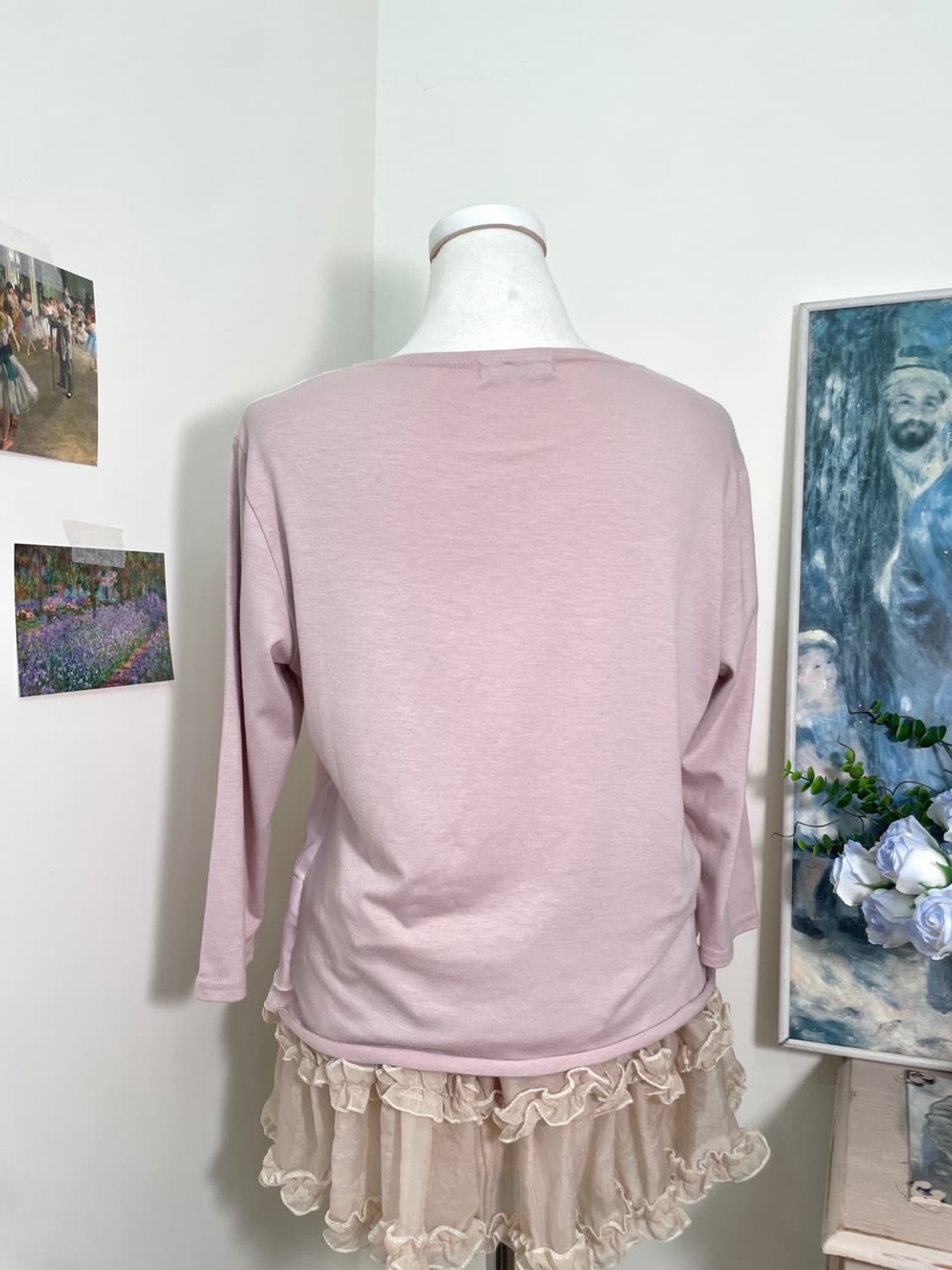 pink lavender fairy ruffle lace top 상품이미지4