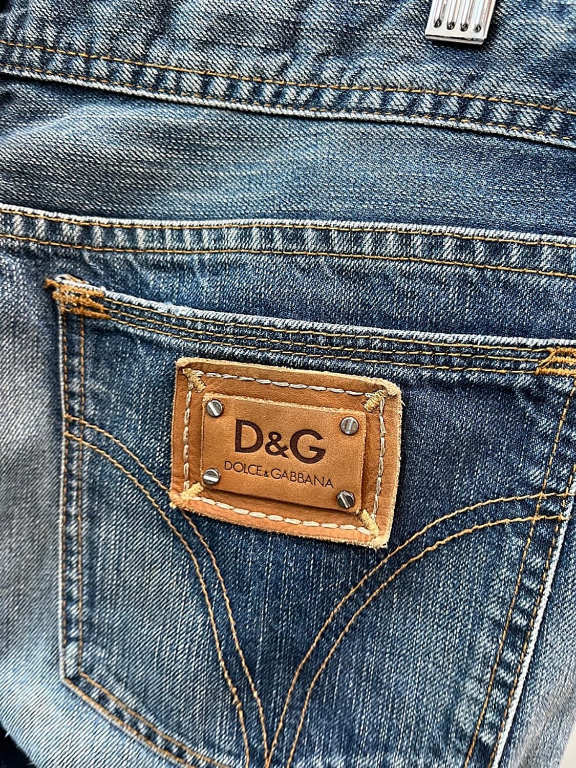 32) 돌체앤가바나 Y2K 가죽패치진  상품이미지6