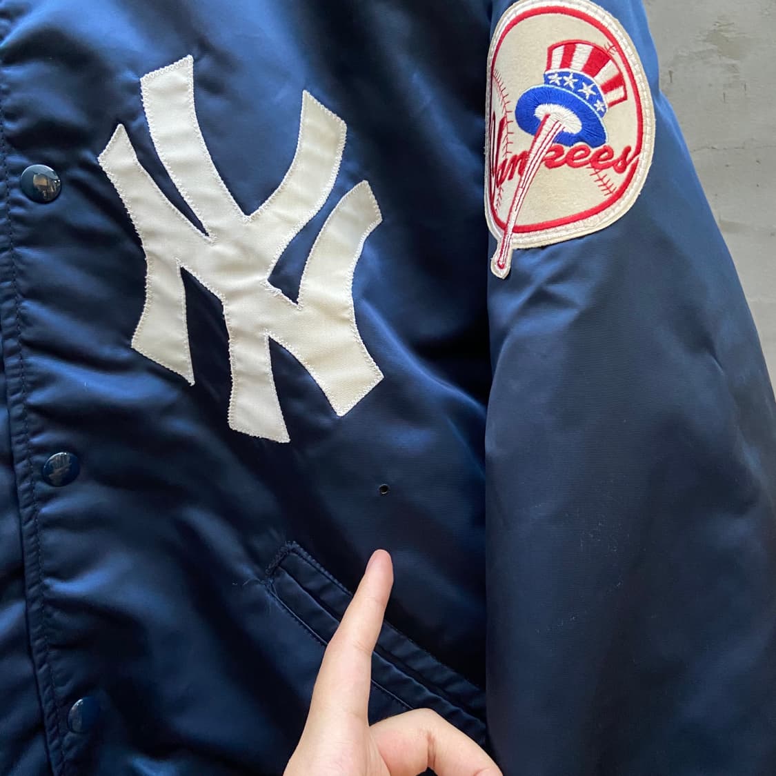 80s 뉴욕 양키즈 펠코 샤틴 재킷 (100) 상품이미지4