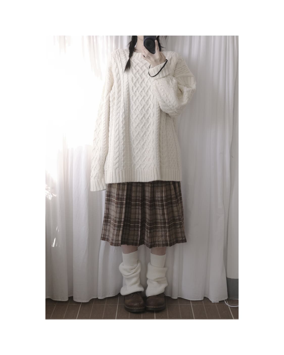 Cabin check skirt 상품이미지1