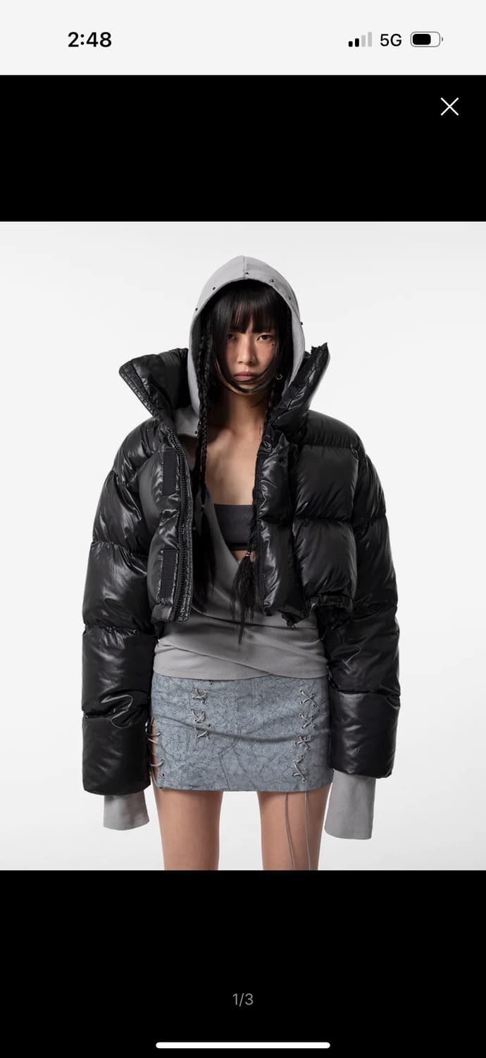 엘이이와이 크롭 패딩 상품이미지2