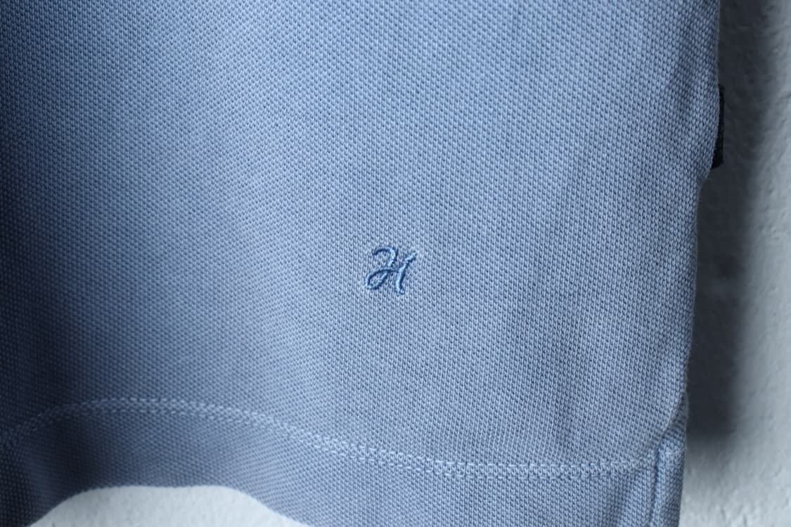 (L-XL) 헤지스 반팔 카라 티셔츠 피그먼트 연블루 워싱-H30463 상품이미지5