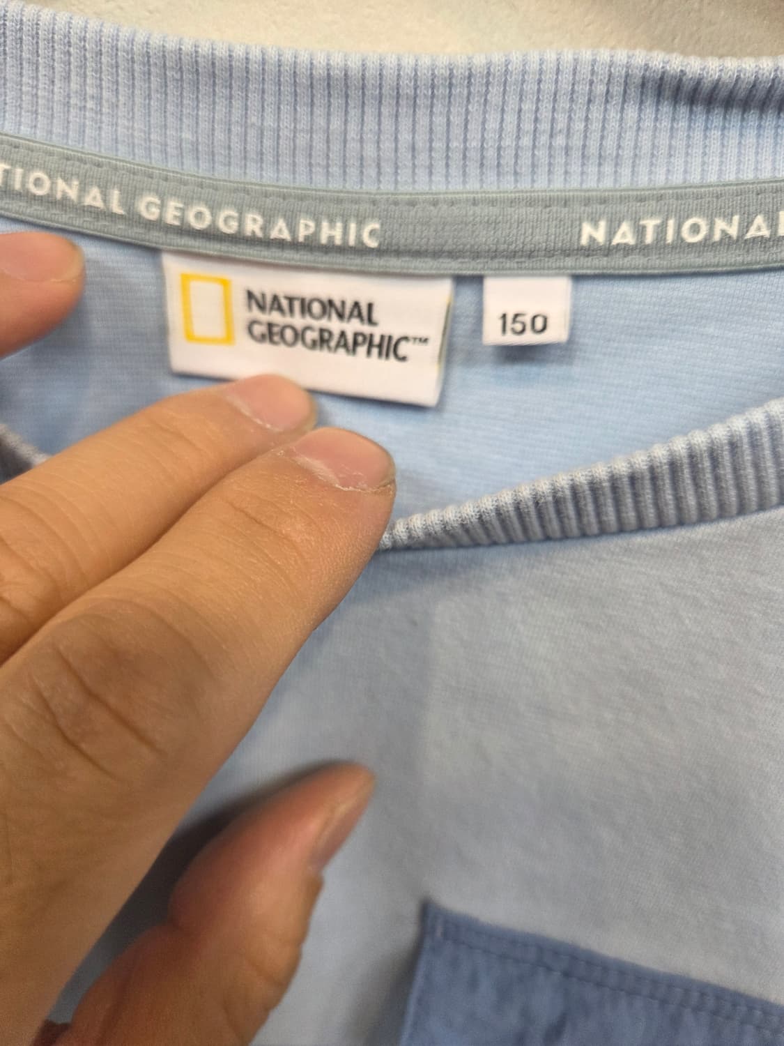 내셔널지오그래픽 주니어 우븐포켓 맨투맨 150 상품이미지3