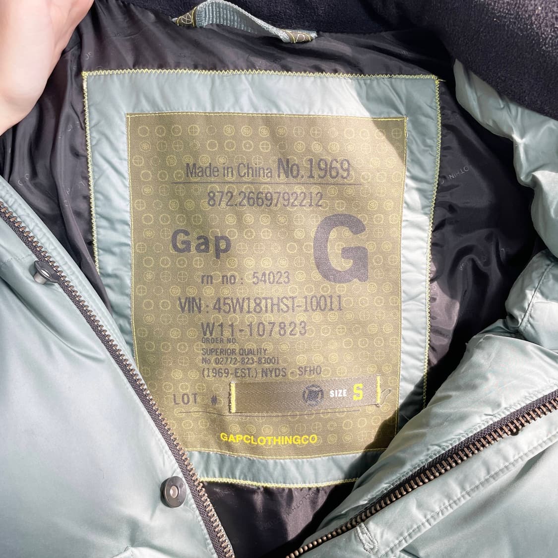 C2 GAP 갭 1969 패딩 푸퍼 재킷 S사이즈 상품이미지5