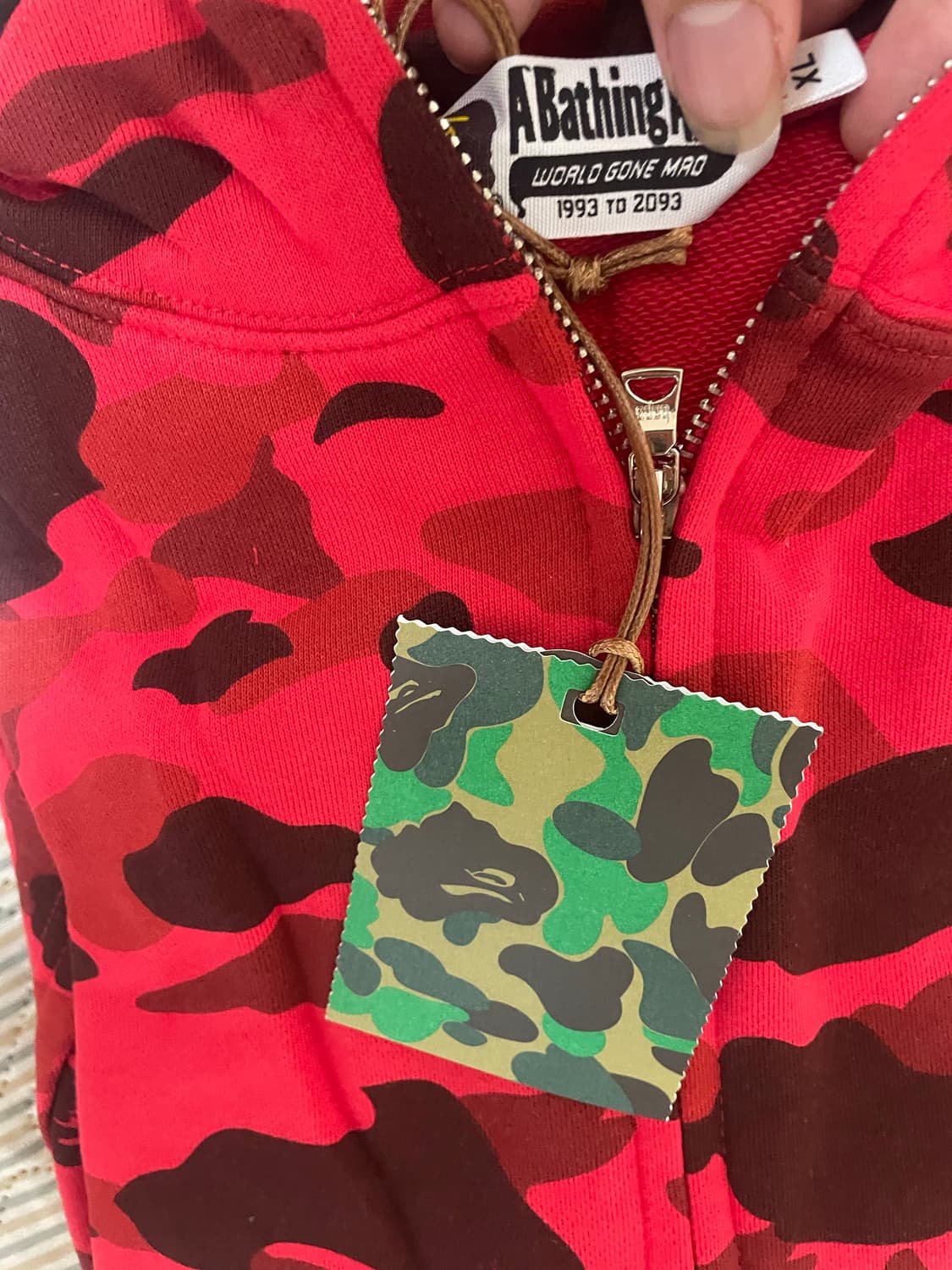 베이프 레드 샤크 후드집업 m xl 상품이미지6