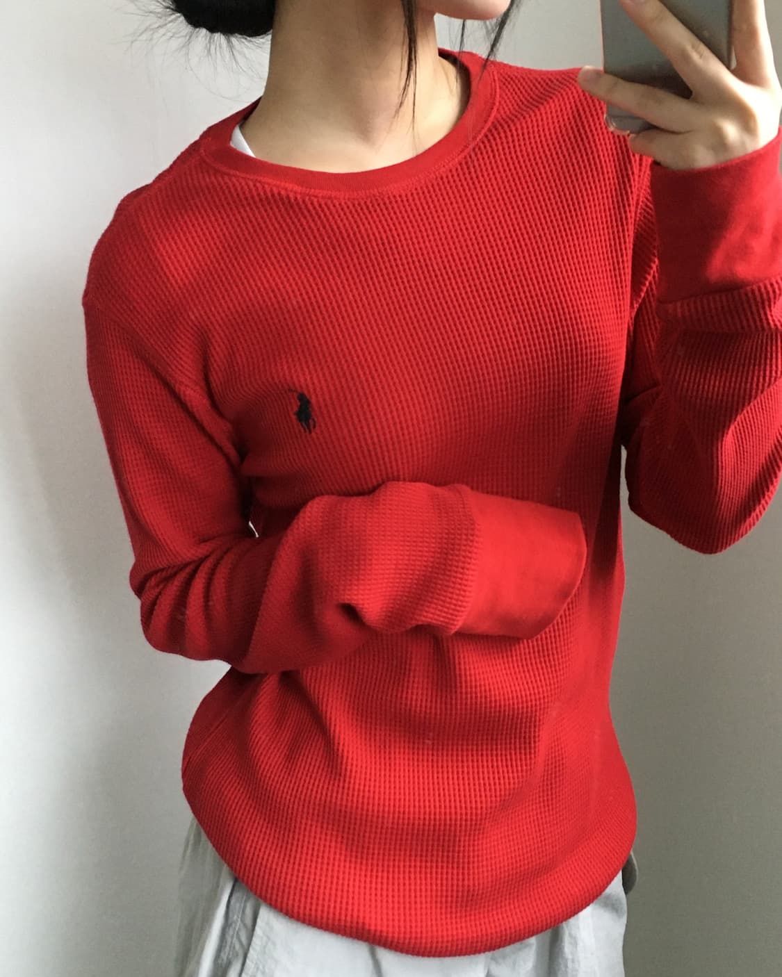 Polo 폴로 랄프로렌 레드 와플슬리브 상품이미지3