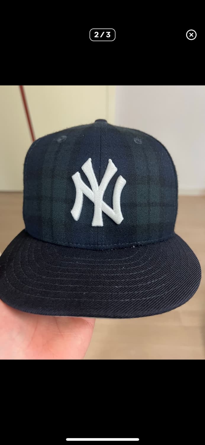 뉴에라 59FIFTY 파워드 바이 고로 나카츠가와 블랙워치 네이비 캡 상품이미지4