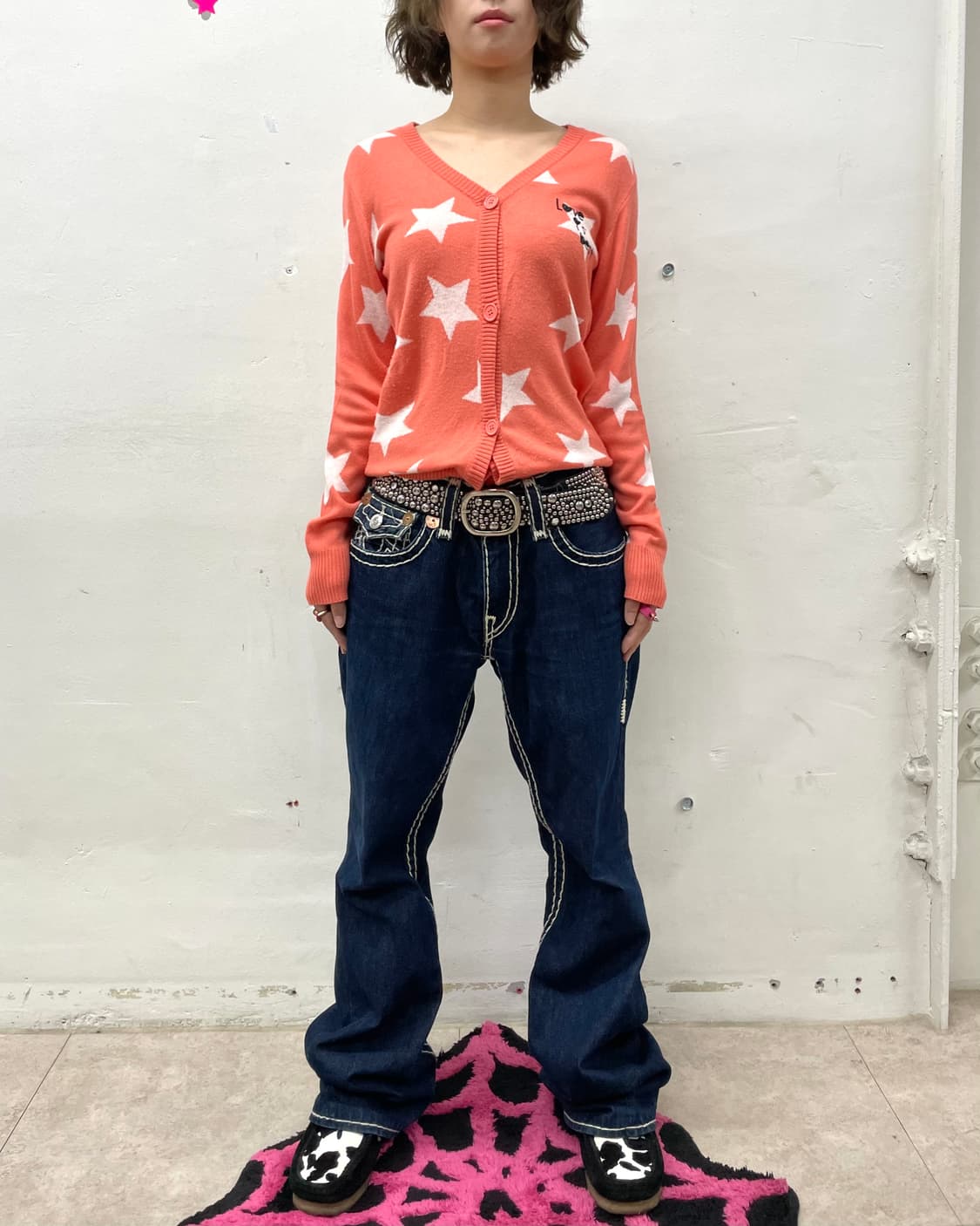 Pink star cutie cardigan 상품이미지4