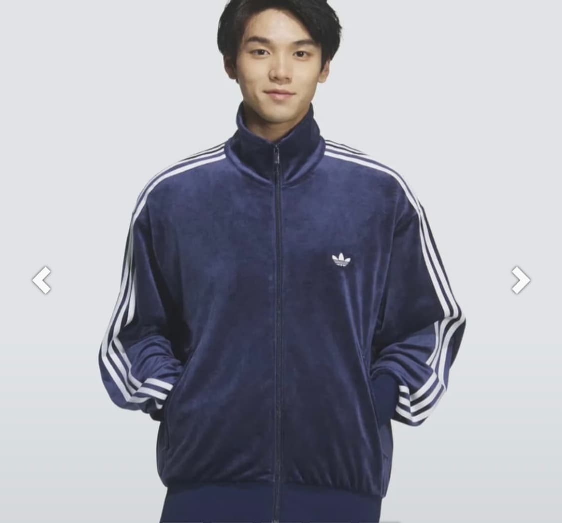 아디다스 베켄바우어 벨루어 트랙 자켓 나이트 인디고  상품이미지1