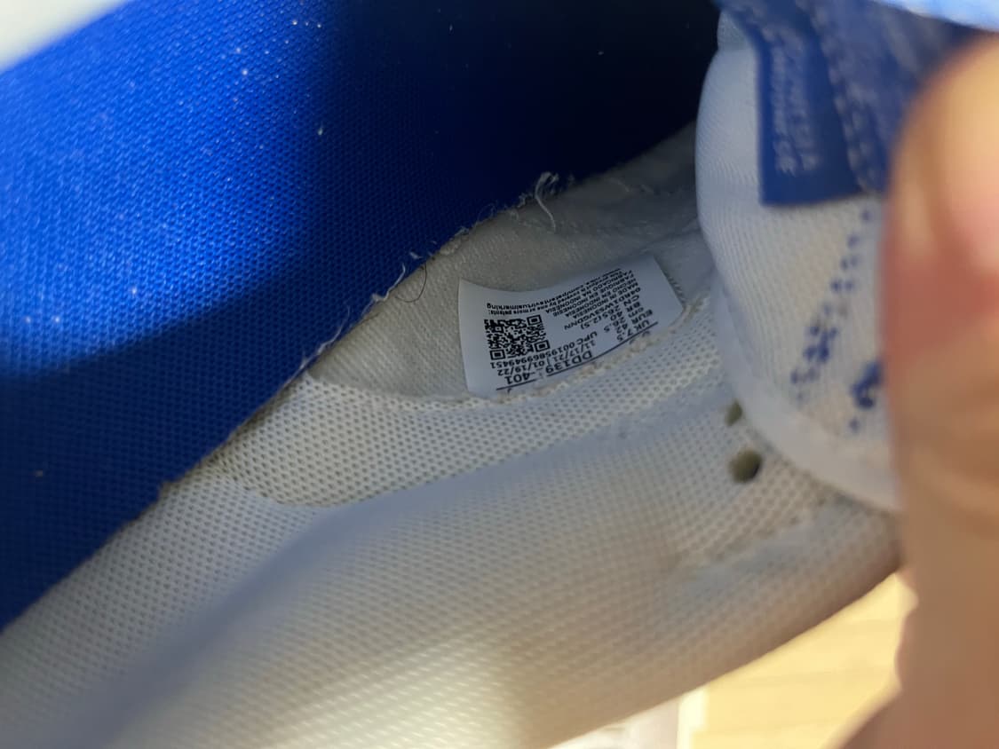 나이키 덩크로우 흰/파 260사이즈 급쳐 상품이미지4