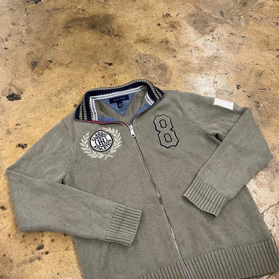 타미힐피거 연카키 니트집업 상품이미지1