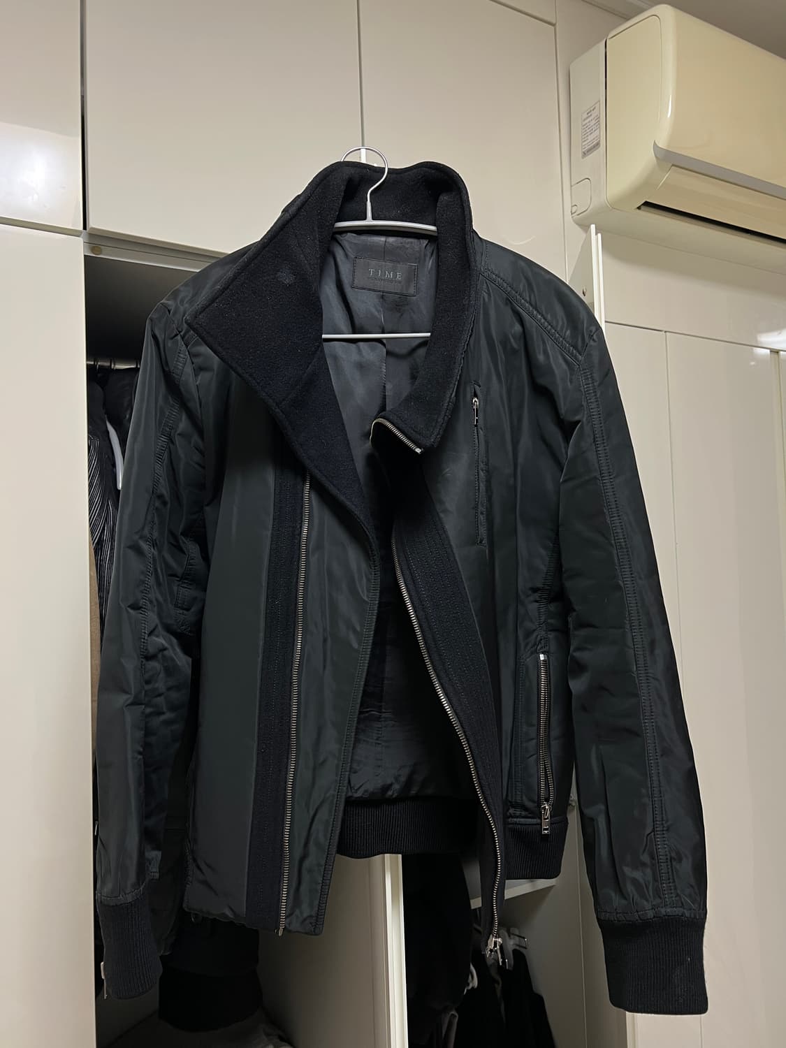 타임옴므 캐시미어 사선 바이커 자켓 (95) 상품이미지1