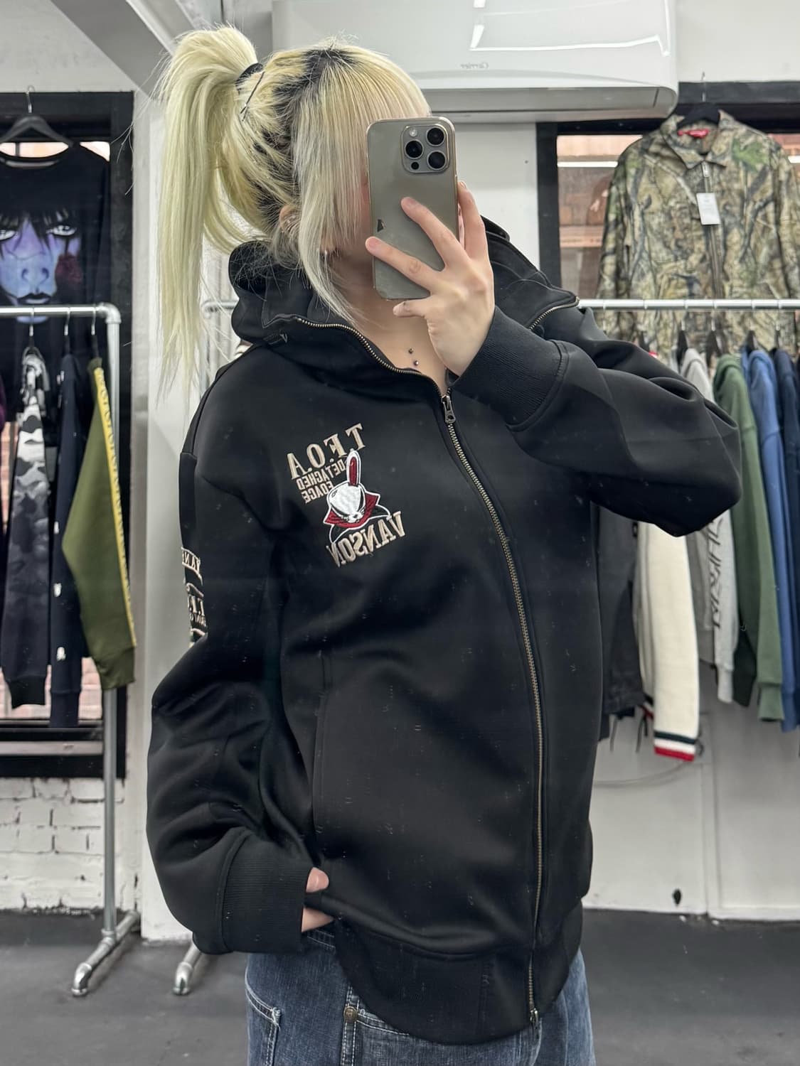 밴슨 레더 TFOA 후드집업 상품이미지1