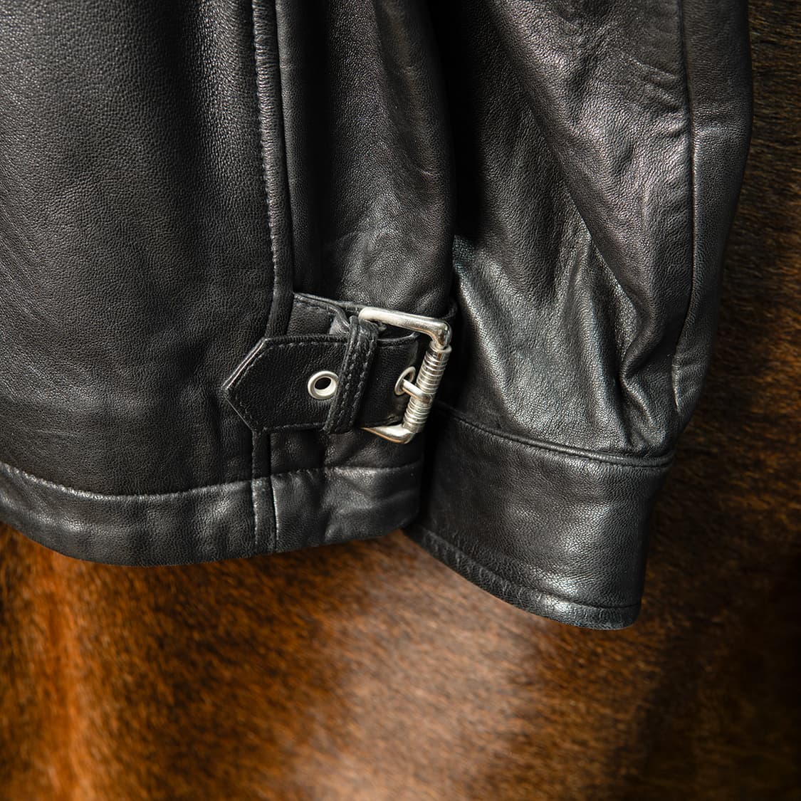 [110] 00s NASCAR 나스카 레이싱 램스킨 레더자켓 블랙  상품이미지5