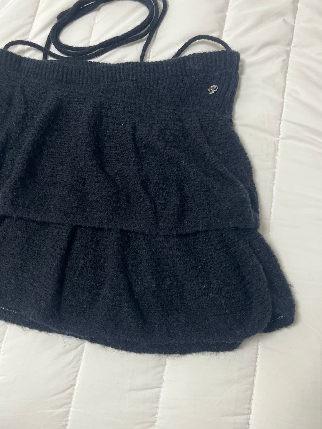 페인오어플레져 ANGELA KNIT SKIRT black 상품이미지4