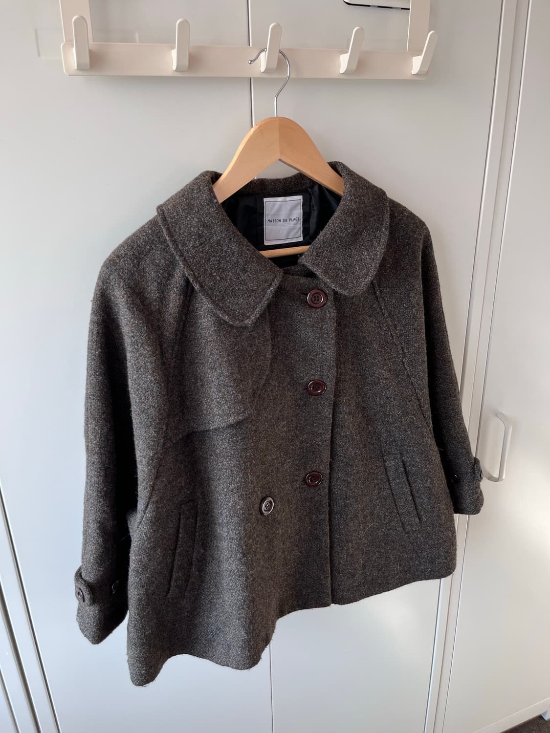 Maison de plage 모리걸 둥근카라 더블 버튼 울 코트 상품이미지2