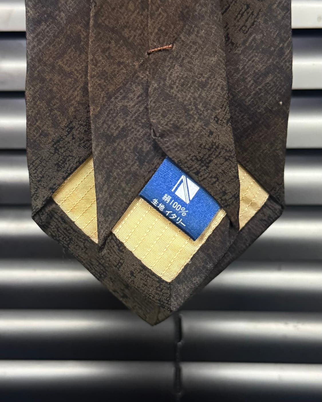 NINO CERRUTI 세루티 브라운 갈색 스트라이프 이태리 실크 넥타이 상품이미지7