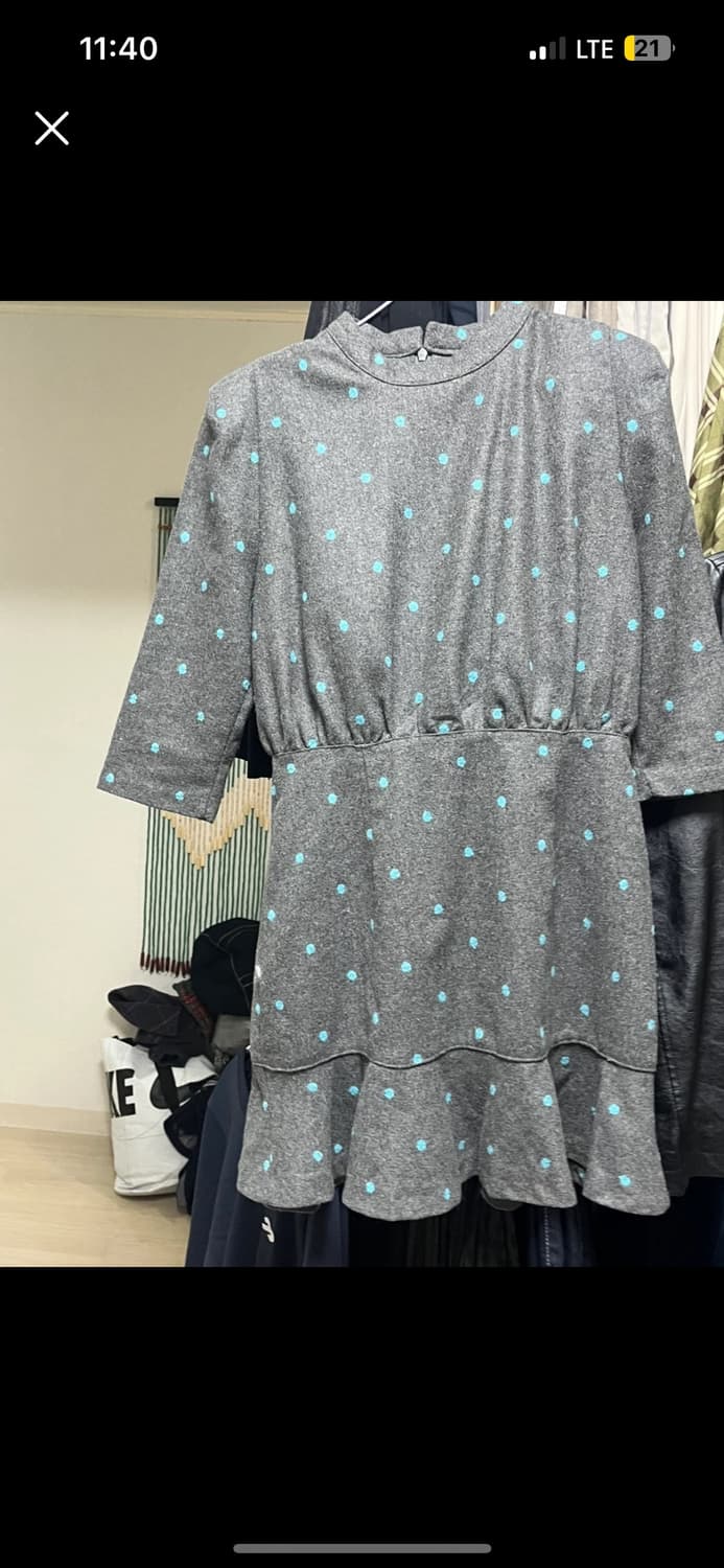 모직 도트 원피스 상품이미지1