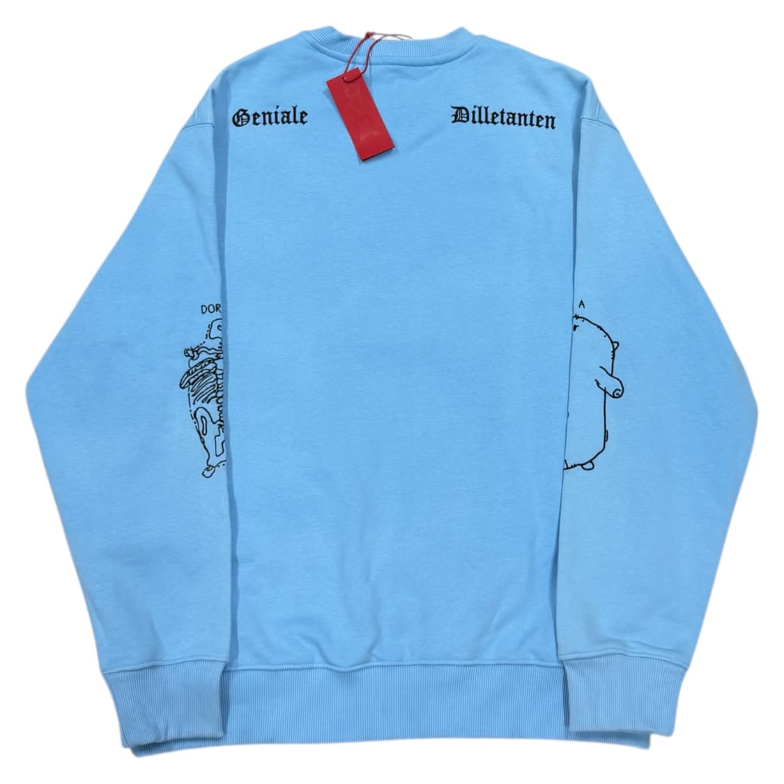 032C 엠브로이드 크루넥 스웻셔츠 기모 맨투맨 블루 L 상품이미지3