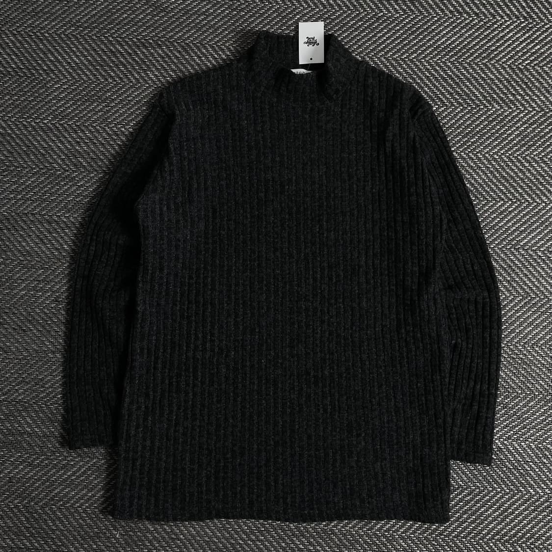 빈티지 골지 스웨처 챠콜 그레이o 3254 상품이미지1