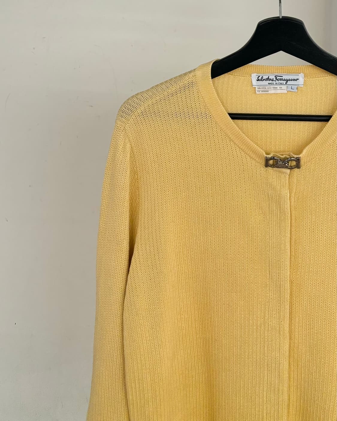 살바토레 페라가모 옐로 가디건 상품이미지3