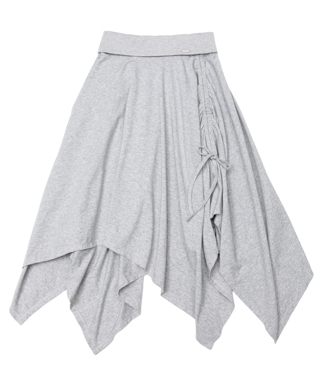 스키즘 인듀싱 ASYMMETRICAL HEM MIDI SKIRT GREY 상품이미지1