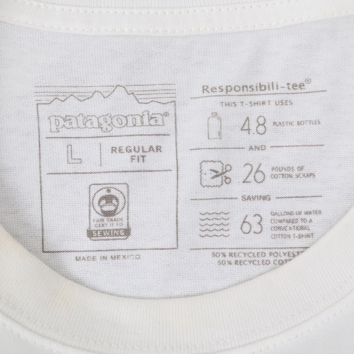파타고니아 화이트 웨이브 로고 티셔츠 상품이미지8