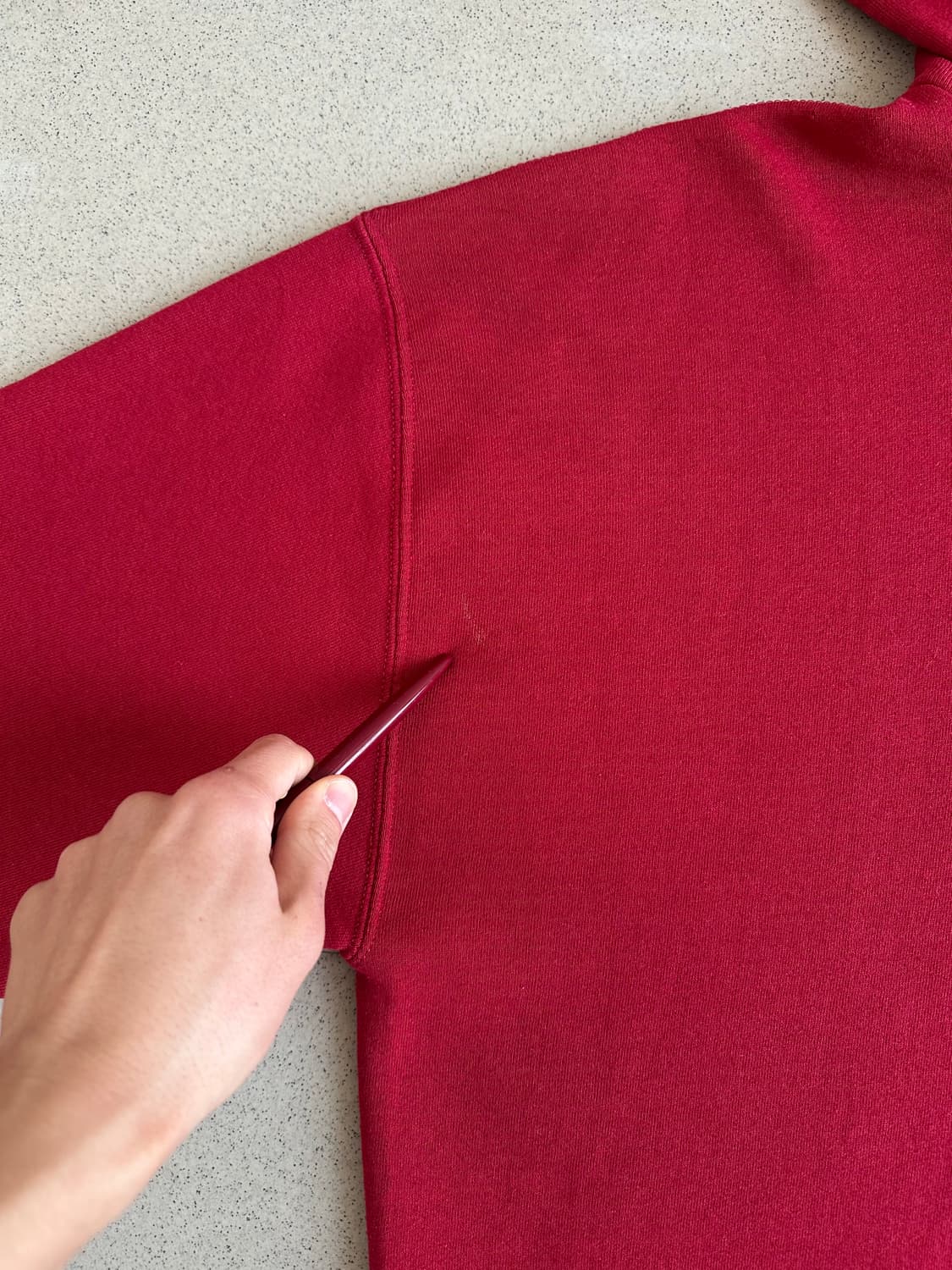 90s 빈티지 러셀 후드집업 레드 XL USA 상품이미지7