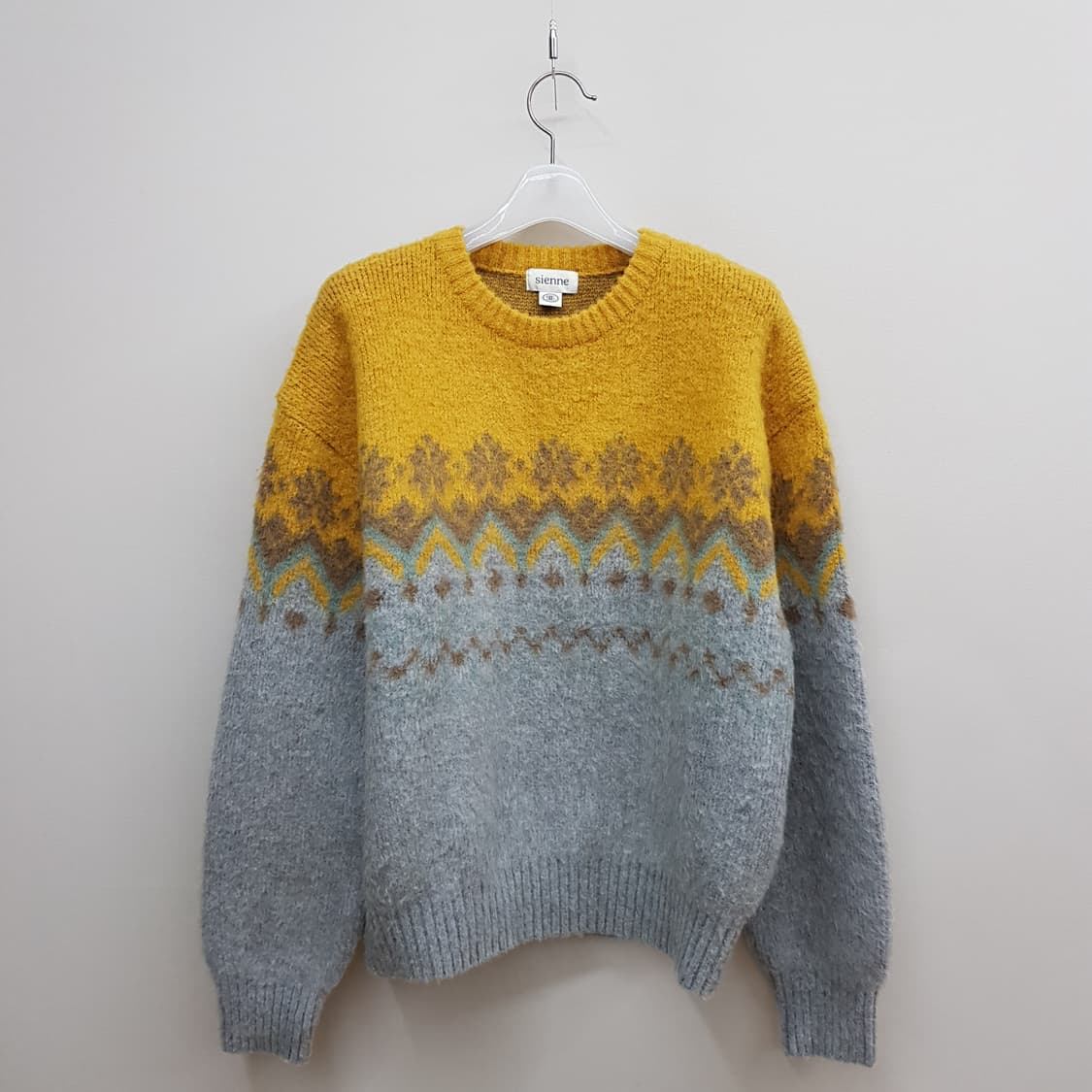 시엔느 Sienne 2024 노르딕 패턴 울 니트 스웨터 F사이즈 상품이미지3