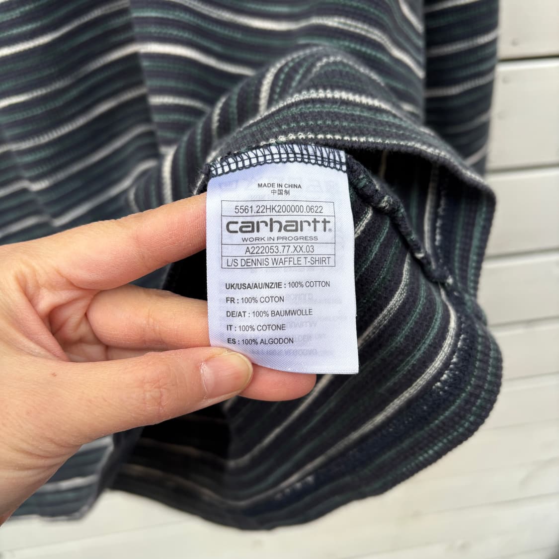 Carhartt 칼하트 스트라이프 와플티 롱슬리브 상품이미지7