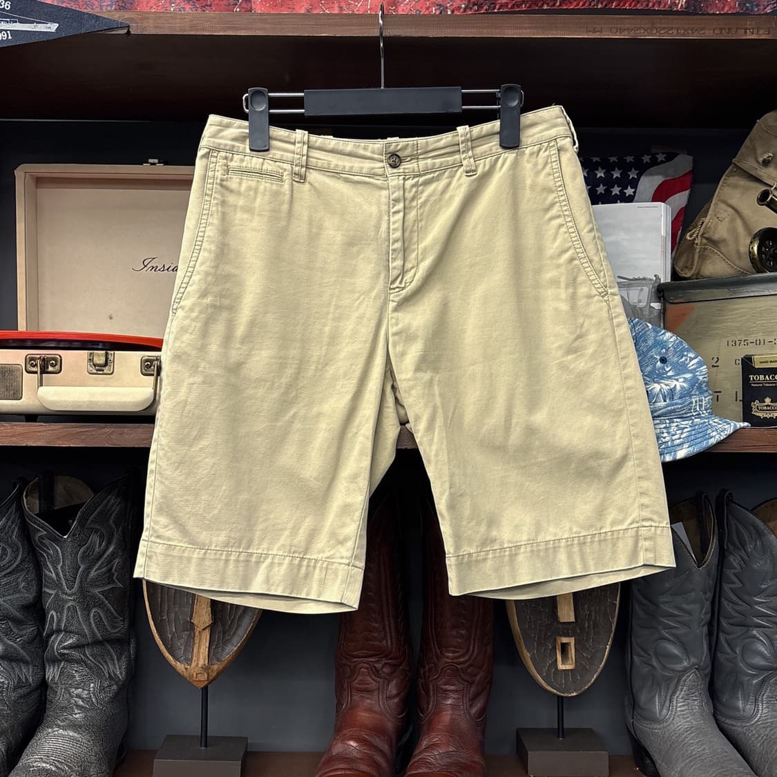 신형라벨 폴로 랄프로렌 클래식 치노 쇼츠팬츠 포니자수 베이지 N1109  상품이미지1