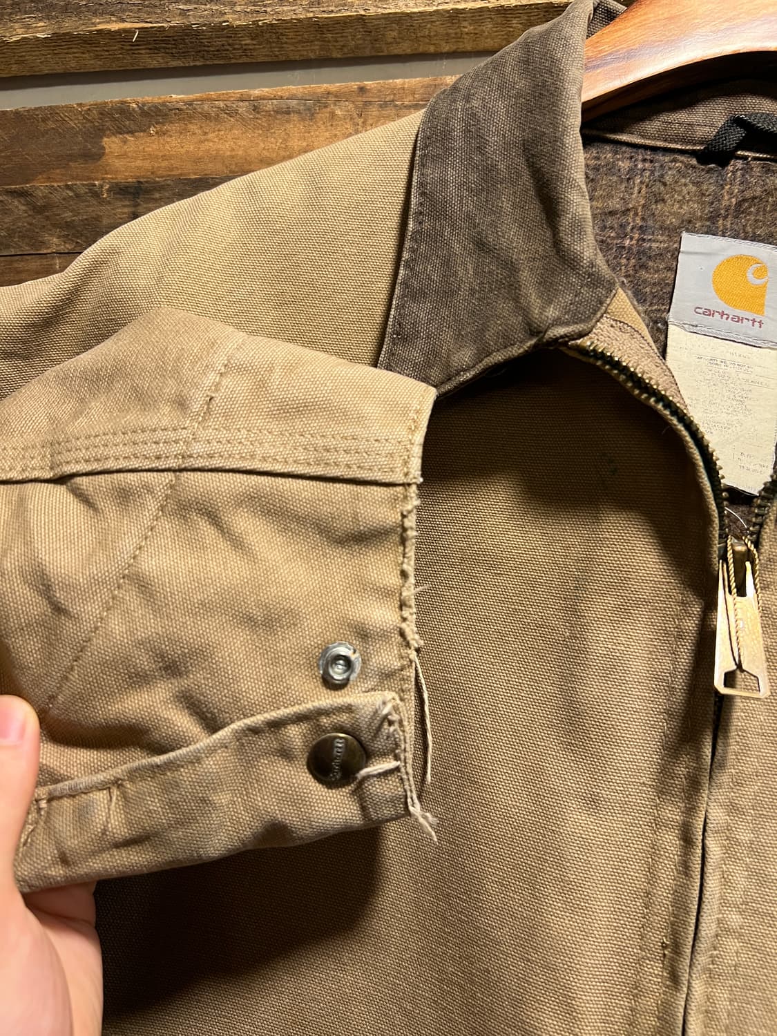 [XL]칼하트 USA Made J97 SDL 디트로이트 브라운 워크 자켓 상품이미지4