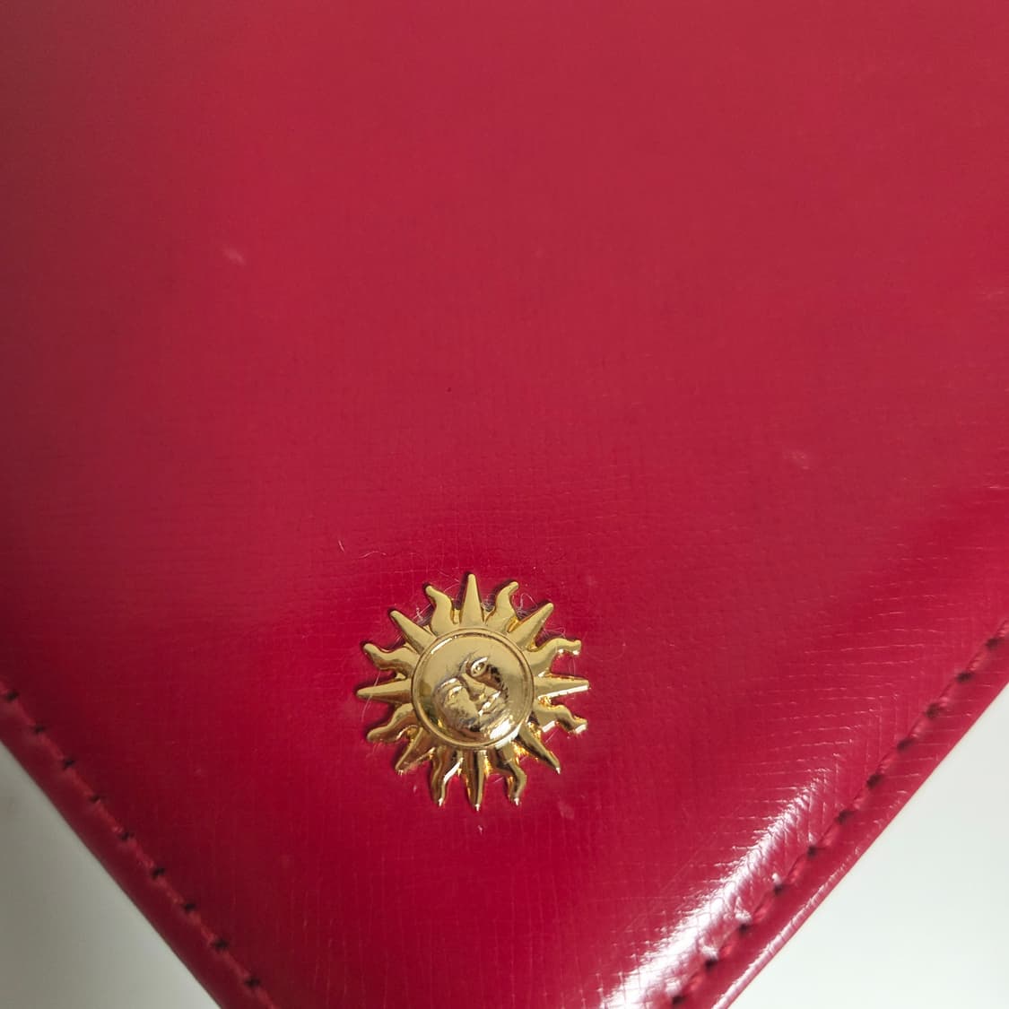 Versace 베르사체 정품 빈티지 아카이브 레드 스퀘어백 토트백 숄더백 상품이미지4