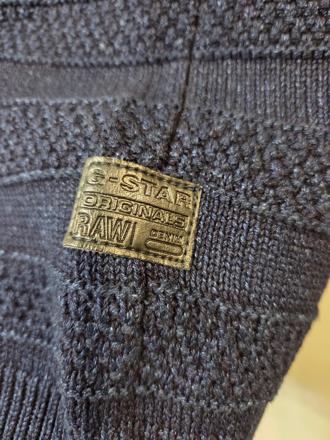 G-STAR 네이비 버튼 포인트 니트 스웨터(XS) 상품이미지4