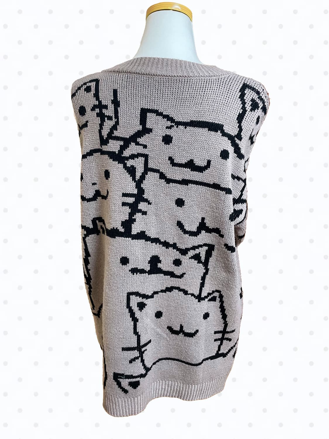 🤎일본 빈티지 모카 고양이 니트 상품이미지4